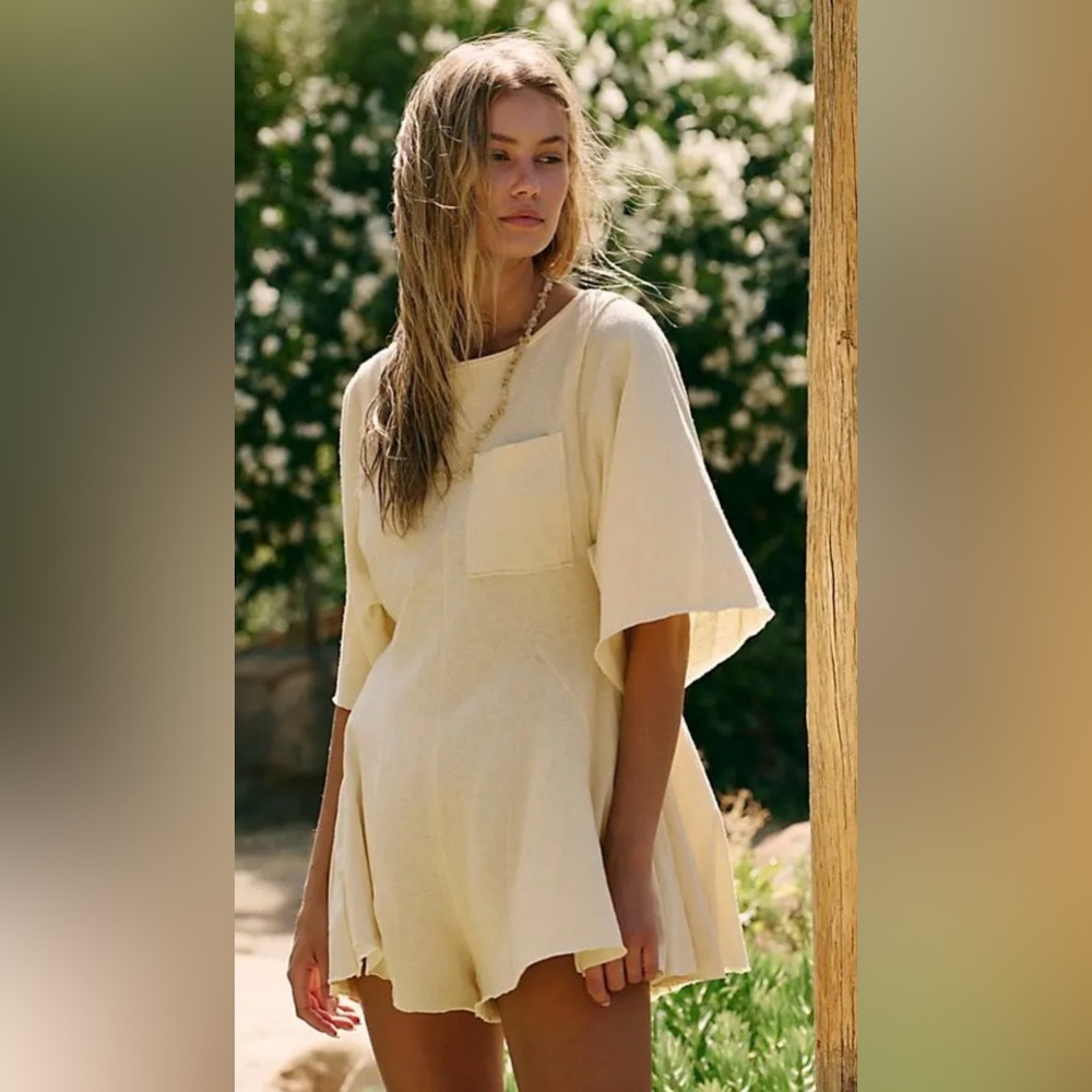 Free People Black Mona Romper